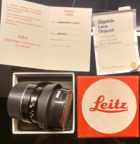 Leica summicron 1 - f., 1:2.0